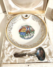 assiette à bouillie chauffante bébé cuillère vintage