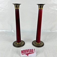 ➜PAIR OF VINTAGE ANTIQUE ART DECO METAL/WOOD CANDLE HOLDERS/CHANDELIERS from France