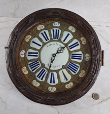 Louis Simon Geneva Enamelled Numbers Comtoise Pendulum Movement Dial