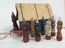 Antique Dogs Niche Pull Wood Poodle Composition Bowls