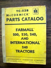 IH Farmall Mccormick International 200 230 240 Parts Manual
