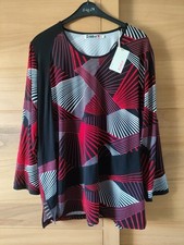 🎀 Tunique Femme noir rouge Taille 50/52 Si Belle Et Neuf grande taille 