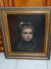Stunning Antique Painting Oil On Canvas Woman Signed Emile Auguste Wery