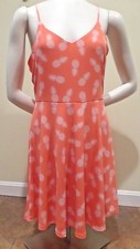 NWOT Bo Bel Pineapple Racerback Dress in Creamsicle Orange Sz M