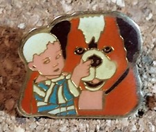 A17 Pin's Pins Pin Dog Saint Bernard Bouvier Bernois and Child Sign