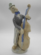 LARGE GERMAN PORCELAIN DOUBLE BASS CLOWN FIGURE? 