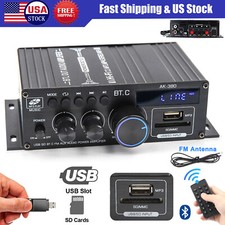 800W 2 Channel bluetooth Mini HIFI Power Amplifier Audio Stereo Amp Home Car FM