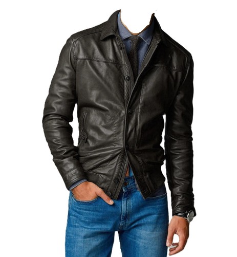 Blouson noir 100 cuir - %,