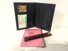 Antique Vintage Leather Coin Purse with Comb Made in France