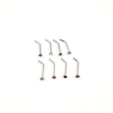 Lot de 10 piercings nez acier inoxydable chirurgical tiges en L femme et homme