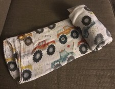 Tula Baby Bamboo Viscose Swaddle Blanket - Crush Monster Trucks Approx.39x42”