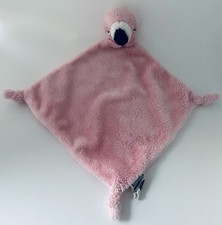 5643🌟Doudou Plat Mouchoir Flamant Rose Nature Et Planet Rose