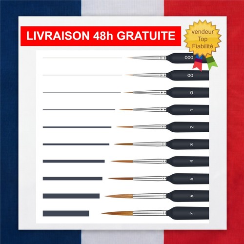 Lot pinceaux fins - pinceaux,