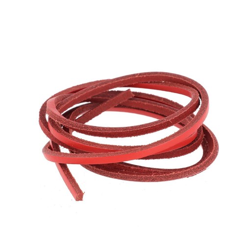 Lacet cuir carré largeur - -,