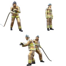 Ensemble De Figurines Pompier 1:43 (4,3Cm) Non Peint, Diorama 1/43 (4 Figurines)