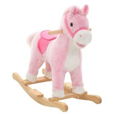 Cheval à Bascule Peluche Rose