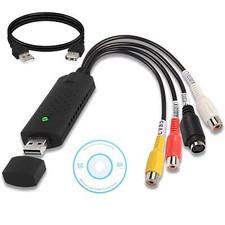 Câble adaptateur de capture audio vidéo USB 2.0 convertisseur VHS vers numéri...