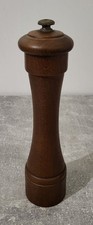 Old large pepper mill Peugeot wooden vintage height 22cm diameter 5.5cm