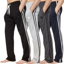 Enzo Hommes Salon Pantalon Décontracté Coton Pyjama Cordon Bas Tout Taille