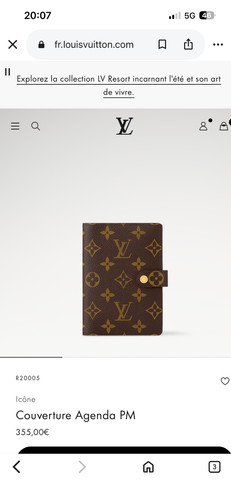 Agenda louis vuitton - louis, pm
