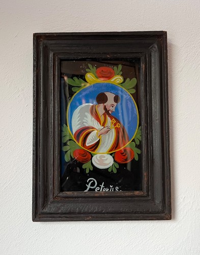 Ancien fixé sous - sous, verre
