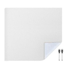Tableau noir Mur Autocollant Rouleau Tableau 39,4" x 35,4" Adhésif Blanc, Set 2