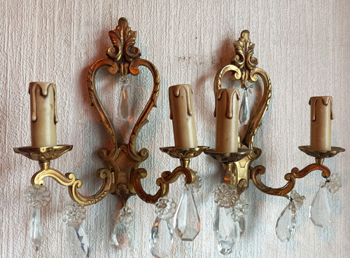 Paire appliques bronze - paire, en