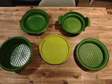 TUPPERWARE Micro'Vap Microvap Insert Violet 5 Pièces Cuiseur Micro-Onde TBE.