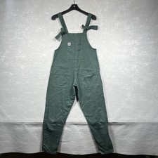 Lucy and Yak Dungarees Jumpsuit Overalls Womens XS Green Inseam 28 in Pockets