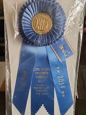 AKC Dog Show Ribbon FIRST PRIZE 2014 Long Island Doberman Pinscher Club Rosette
