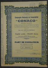 Compagnie Nationale de Comptabilite "CONACO" 1947