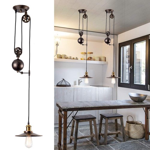 Lampe suspension poulie - suspension,