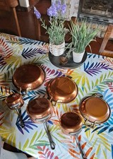 Ensemble 6 Poêles En Cuivre