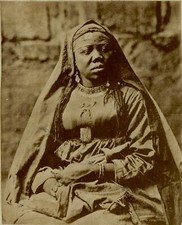 EEGYPT Ca 1870 Portrait of a Nubian Type Woman - Albumin Print