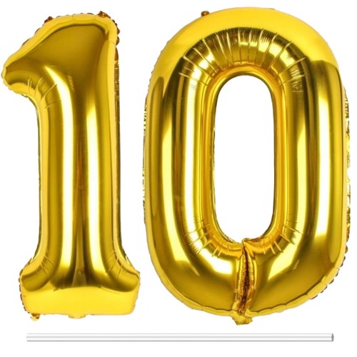 Ballon chiffre anniversaire - anniversaire, 10