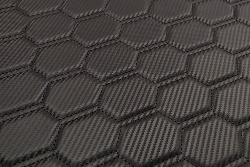 Simili cuir matelassé carbon - simili,