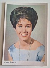 Carte Carton Vintage 1960 Numéro75 Helen Shapiro Distributeur Chewing-gum Brabo 