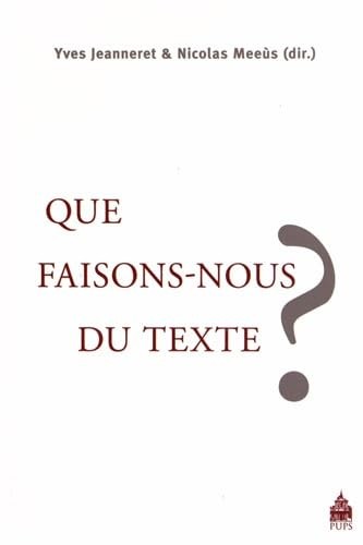 Que faisons nous texte - faisons, du