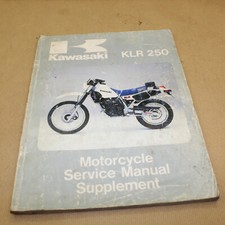 MANUEL REVUE TECHNIQUE ATELIER KAWASAKI KLR 250 1985- ADDITIF AU 600 EN ANGLAIS