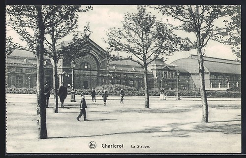 Cpa charleroi station - station,, vue