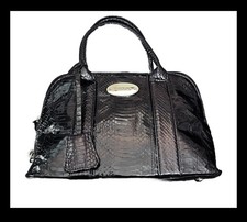 Sac En Cuir Noir Brillant