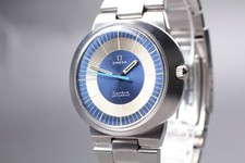 Vintage 1970 Omega Genève Dynamic Blue Silver Dial Cal.565 Ref.165.039 [Exc+4]