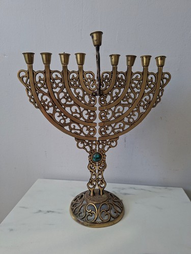 Menorah chandelier laiton - menorah, 9