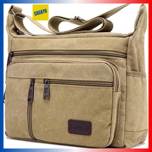 Sac bandoulière homme toile - sac,