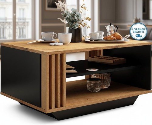 Table basse moderne - moderne, chêne
