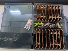 Huge Lot Tech Deck Display Case + 22 Vintage Rare Finger Skate Boards + Parts