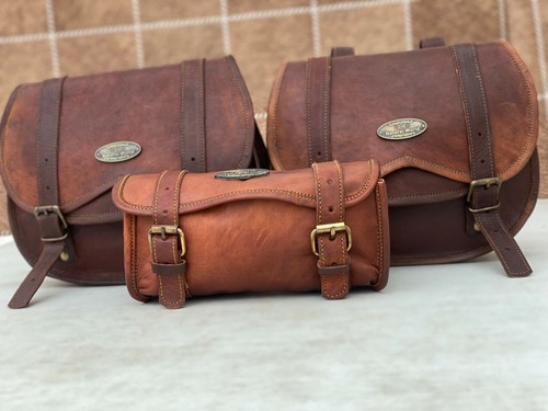 Grande selle moto - cuir, marron