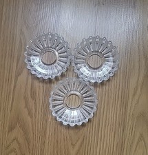 3 Bobeches Pour Lustre En Cristal Baccarat Signé 