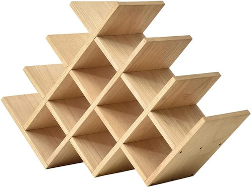 Wood wine rack bottle - wood, 13-bottle