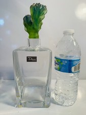 Rare Daum Hilton McConnico Decanter w/Pate De Verre Cactus Stopper Minor Damage